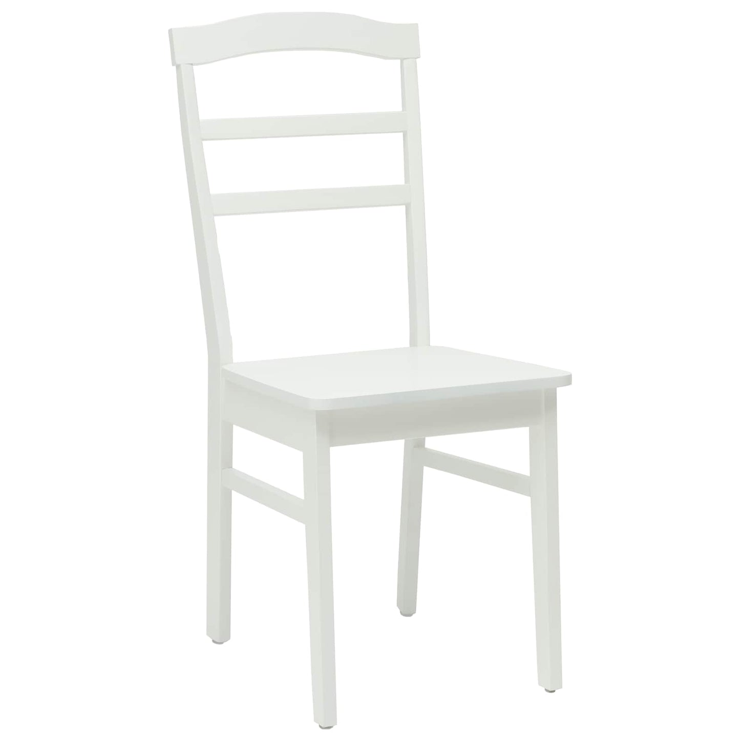Sedia da pranzo 2 pcs Bianco Legno di gomma solido