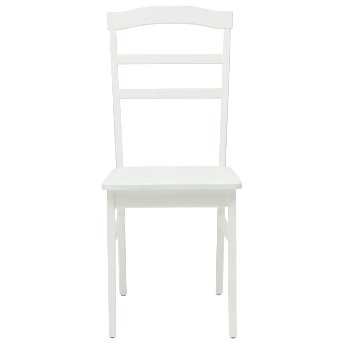 Sedia da pranzo 2 pcs Bianco Legno di gomma solido