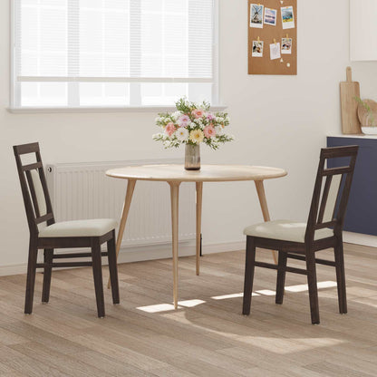 Sedia da pranzo 2 pcs Marrone chiaro e chiaro