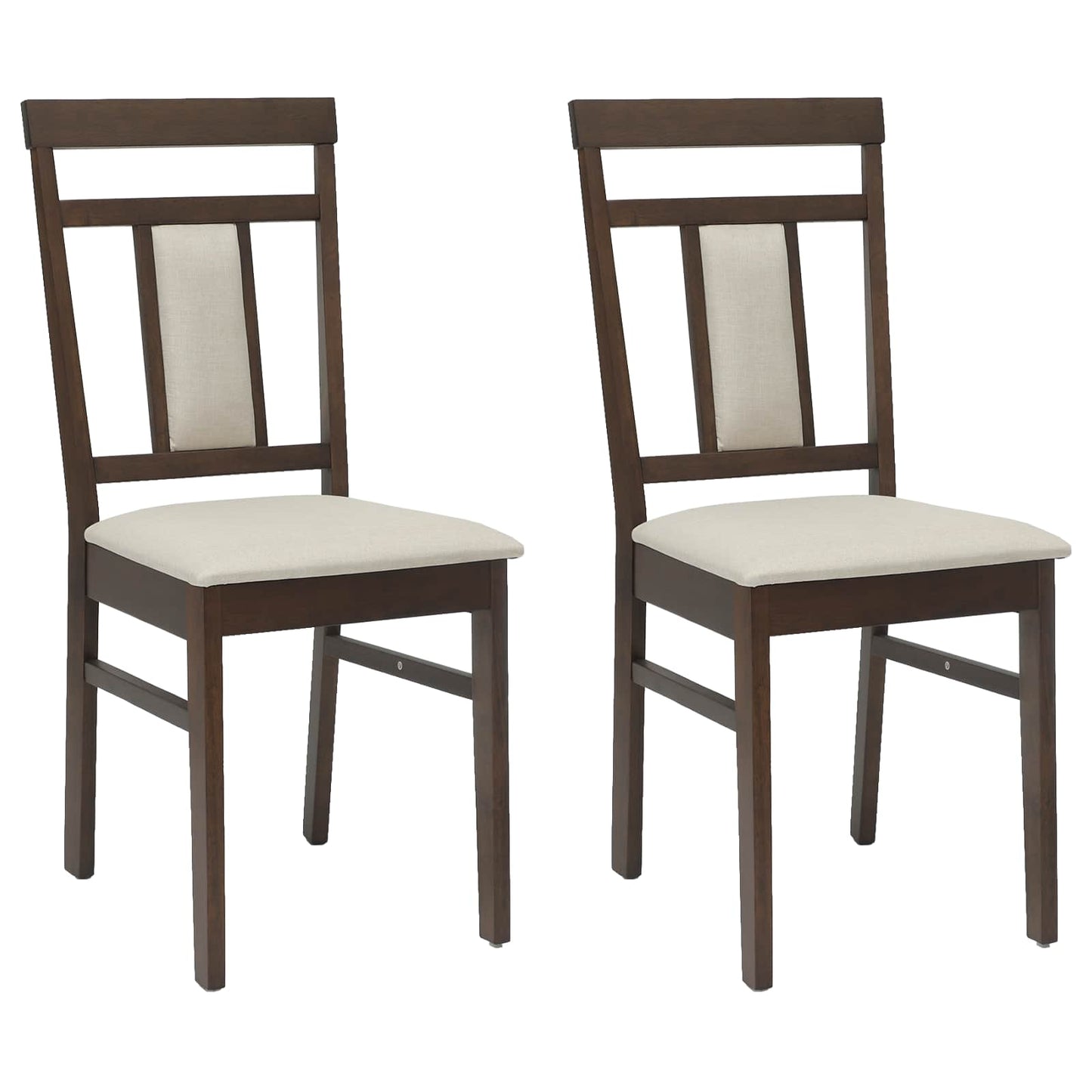 Sedia da pranzo 2 pcs Marrone chiaro e chiaro