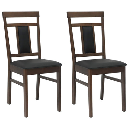 Sedia da pranzo 2 pcs Marrone chiaro e nero