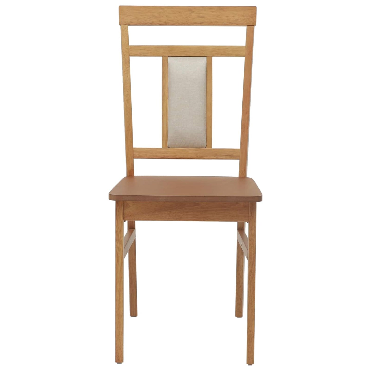 Sedia da pranzo 2 pcs Naturale Legno di gomma solido