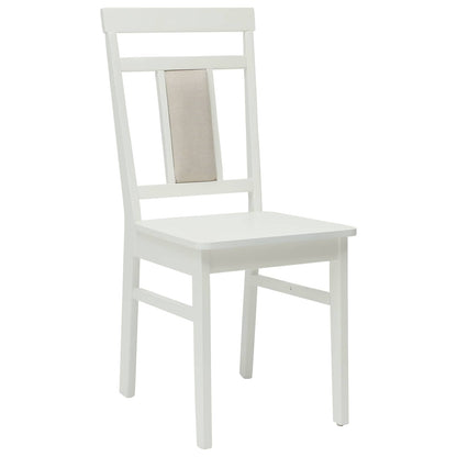 Sedia da pranzo 2 pcs Bianco Legno di gomma solido | homemem39