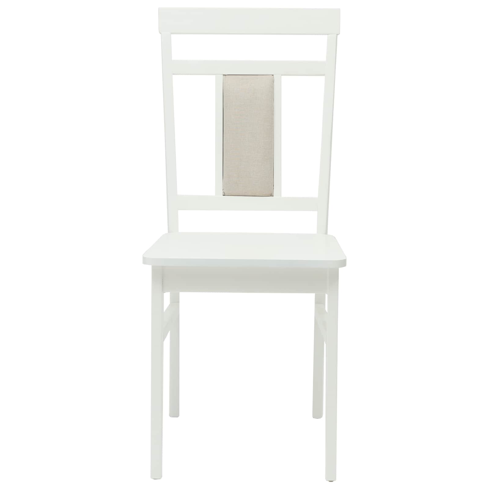 Sedia da pranzo 2 pcs Bianco Legno di gomma solido | homemem39