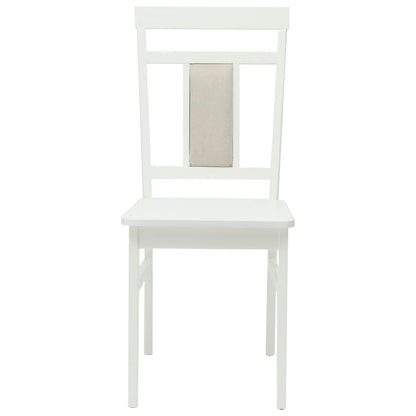 Sedia da pranzo 2 pcs Bianco Legno di gomma solido | homemem39