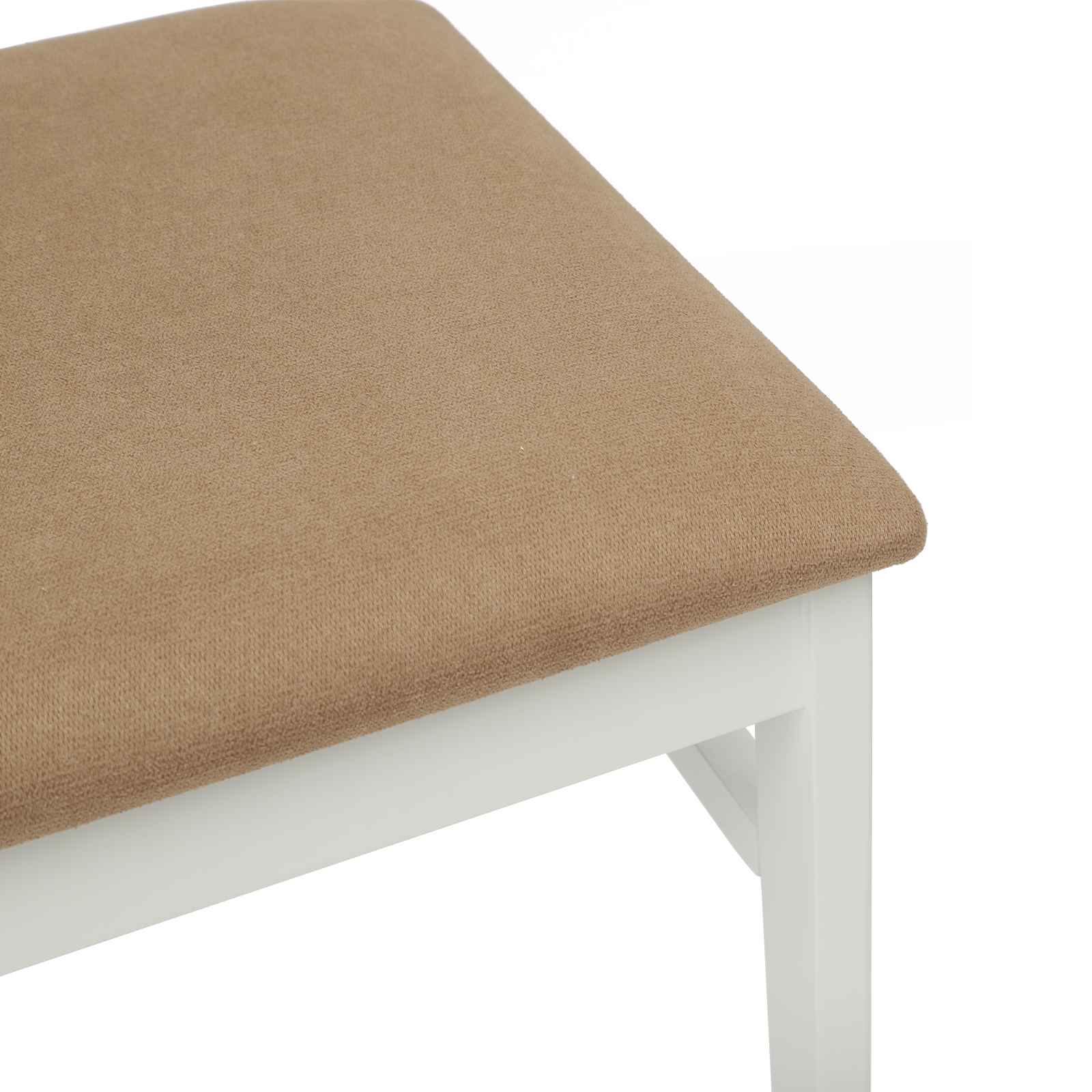 Sedia da pranzo 2 pcs Bianco e marrone Legno di gomma solido | homemem39