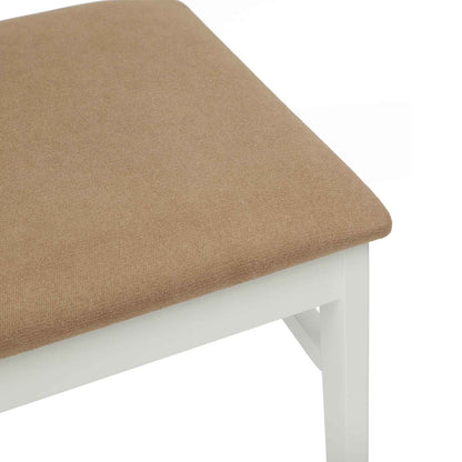 Sedia da pranzo 2 pcs Bianco e marrone Legno di gomma solido | homemem39