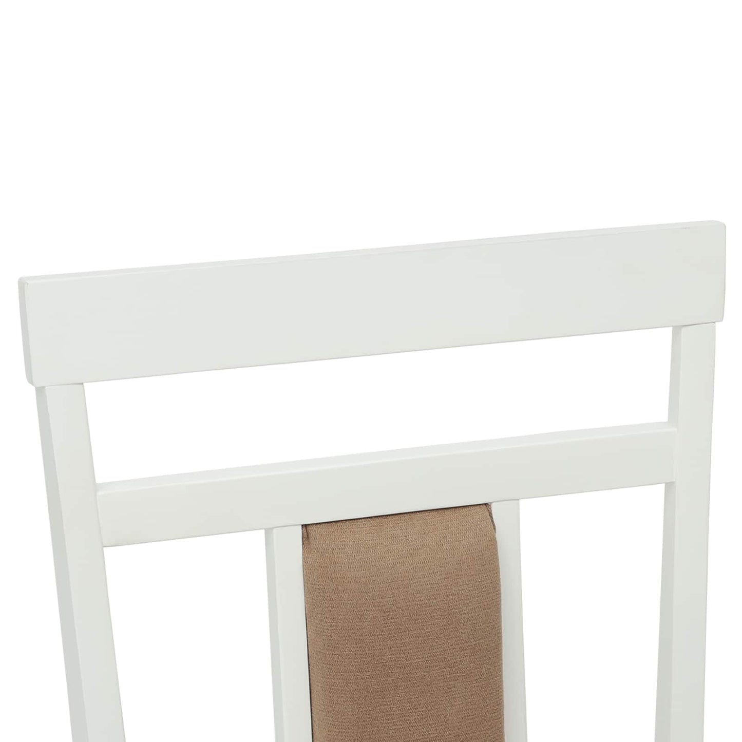 Sedia da pranzo 2 pcs Bianco e marrone Legno di gomma solido | homemem39