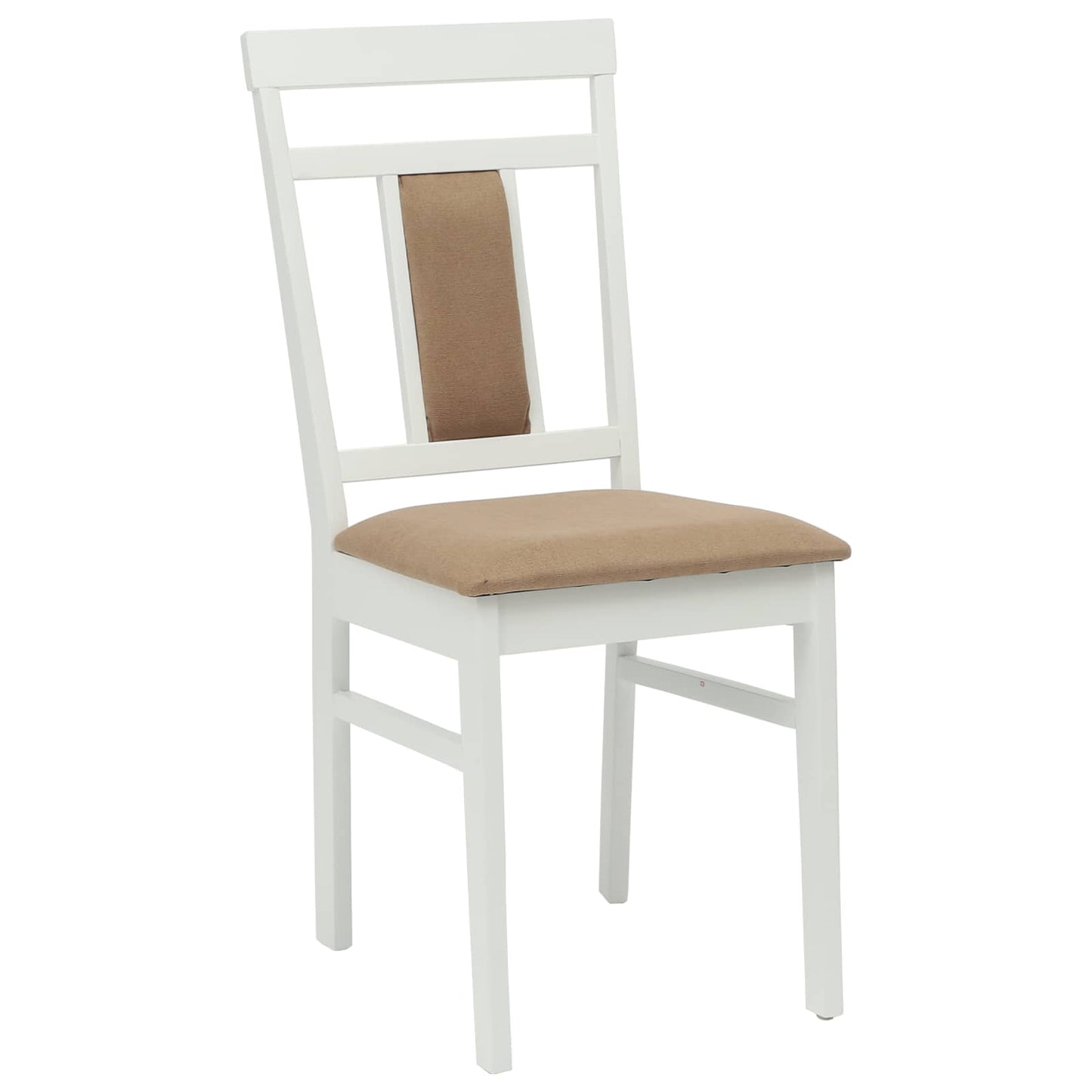 Sedia da pranzo 2 pcs Bianco e marrone Legno di gomma solido | homemem39
