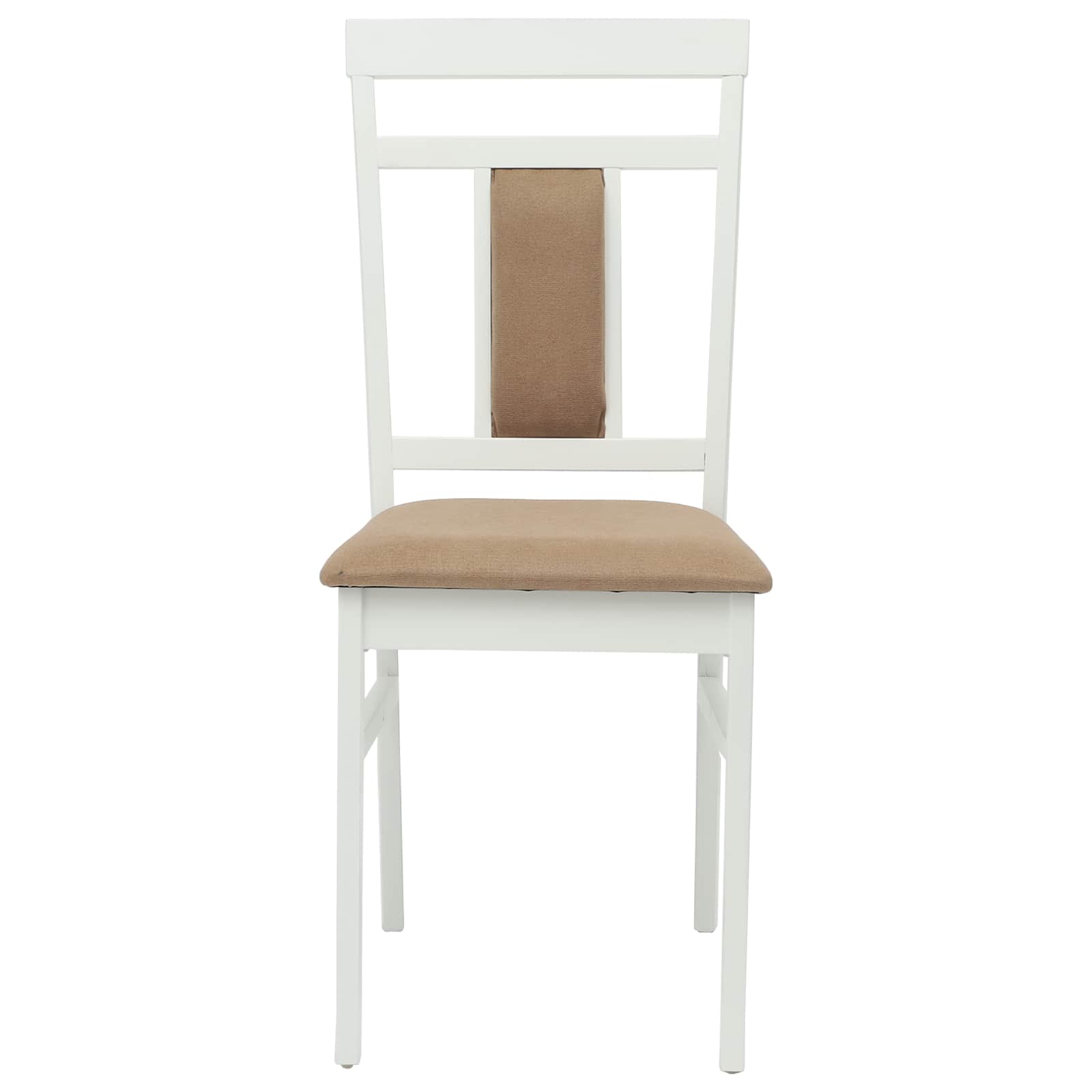 Sedia da pranzo 2 pcs Bianco e marrone Legno di gomma solido | homemem39