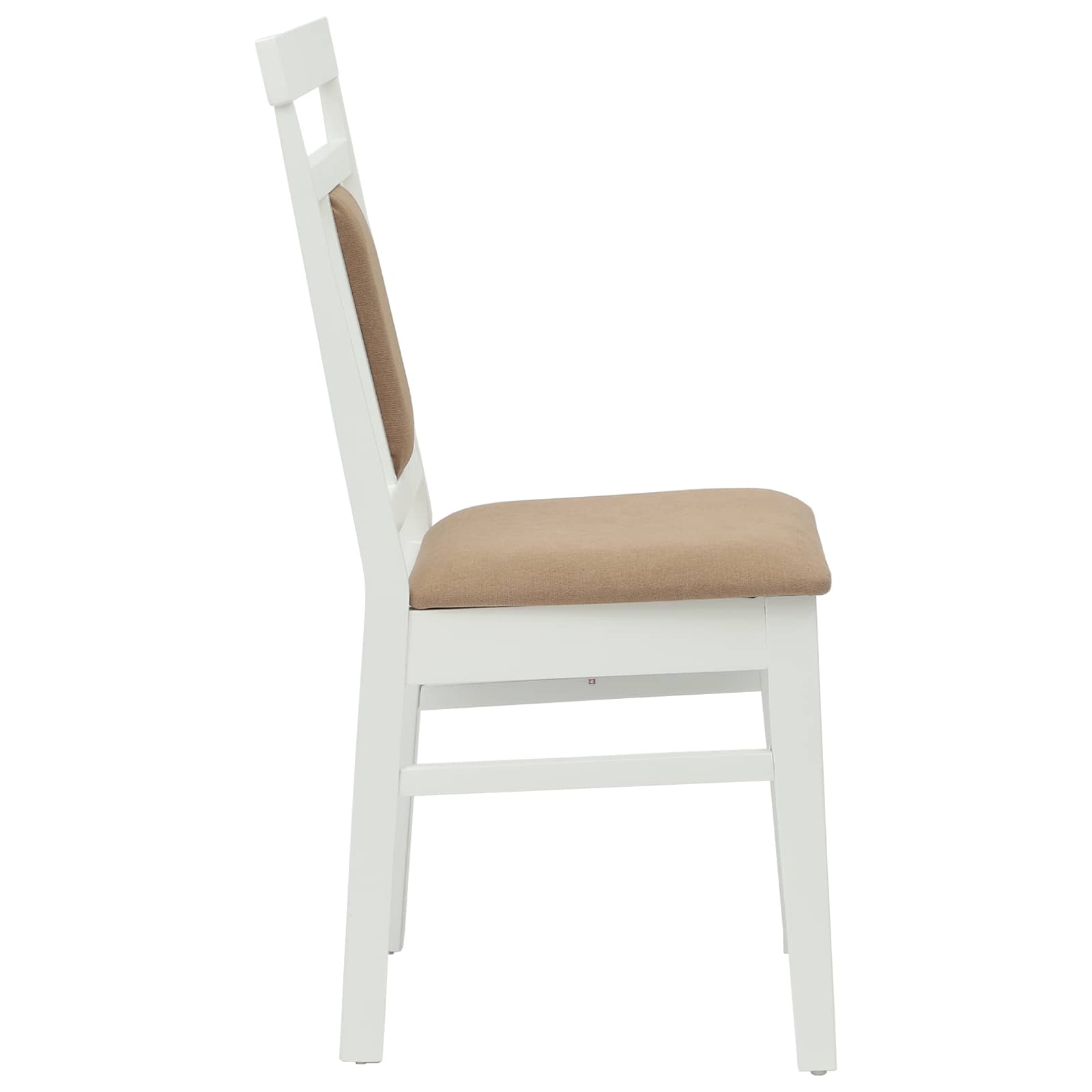 Sedia da pranzo 2 pcs Bianco e marrone Legno di gomma solido | homemem39