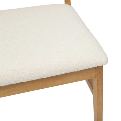 Sedia da pranzo 2 pcs Naturale e chiaro Legno di gomma solido | homemem39