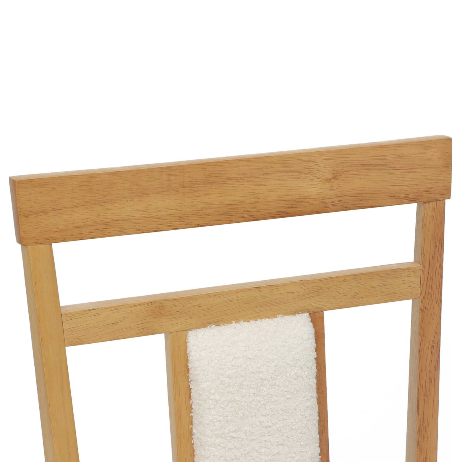 Sedia da pranzo 2 pcs Naturale e chiaro Legno di gomma solido | homemem39