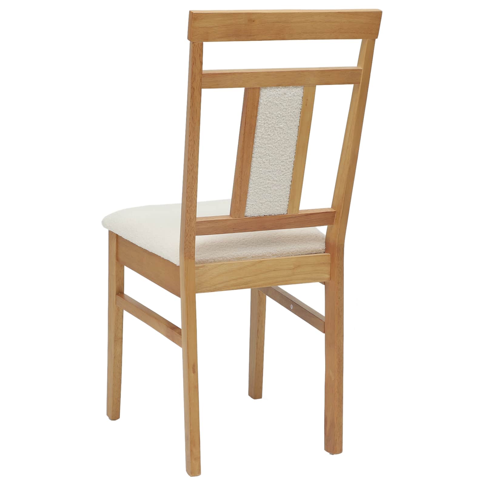 Sedia da pranzo 2 pcs Naturale e chiaro Legno di gomma solido | homemem39