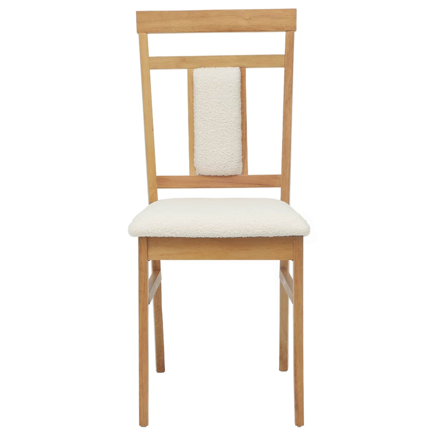 Sedia da pranzo 2 pcs Naturale e chiaro Legno di gomma solido | homemem39