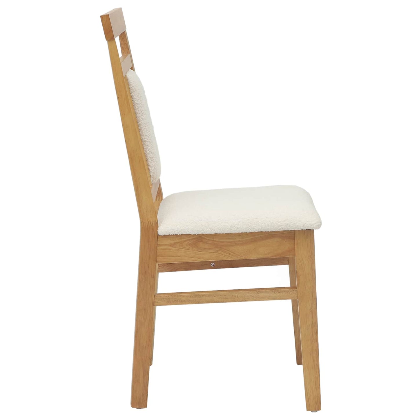 Sedia da pranzo 2 pcs Naturale e chiaro Legno di gomma solido | homemem39