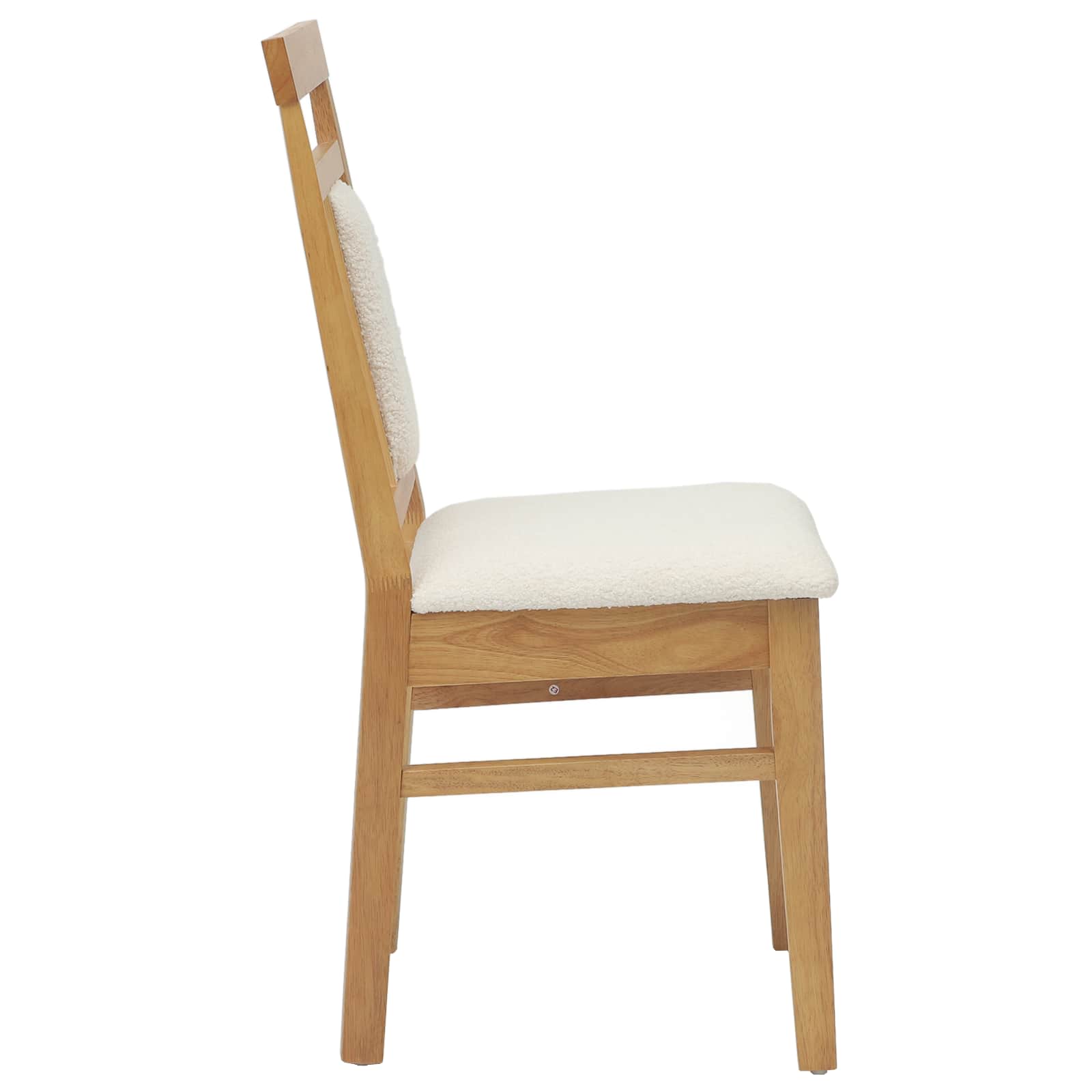 Sedia da pranzo 2 pcs Naturale e chiaro Legno di gomma solido | homemem39