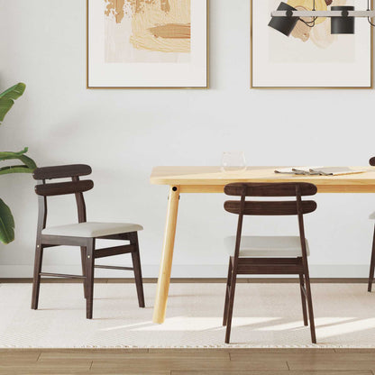 Sedia da pranzo 2 pcs Marrone chiaro e chiaro