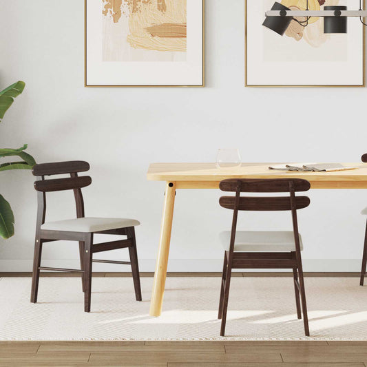 Sedia da pranzo 2 pcs Marrone chiaro e chiaro