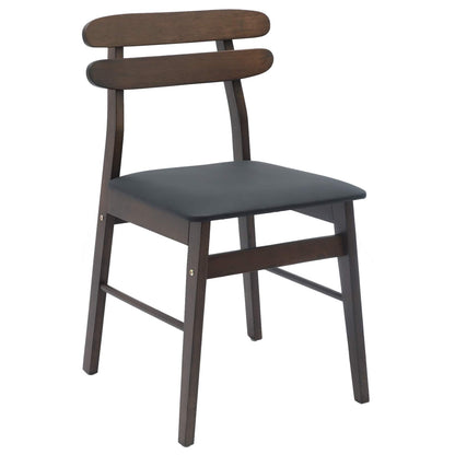 Sedia da pranzo 2 pcs Marrone chiaro e nero | homemem39