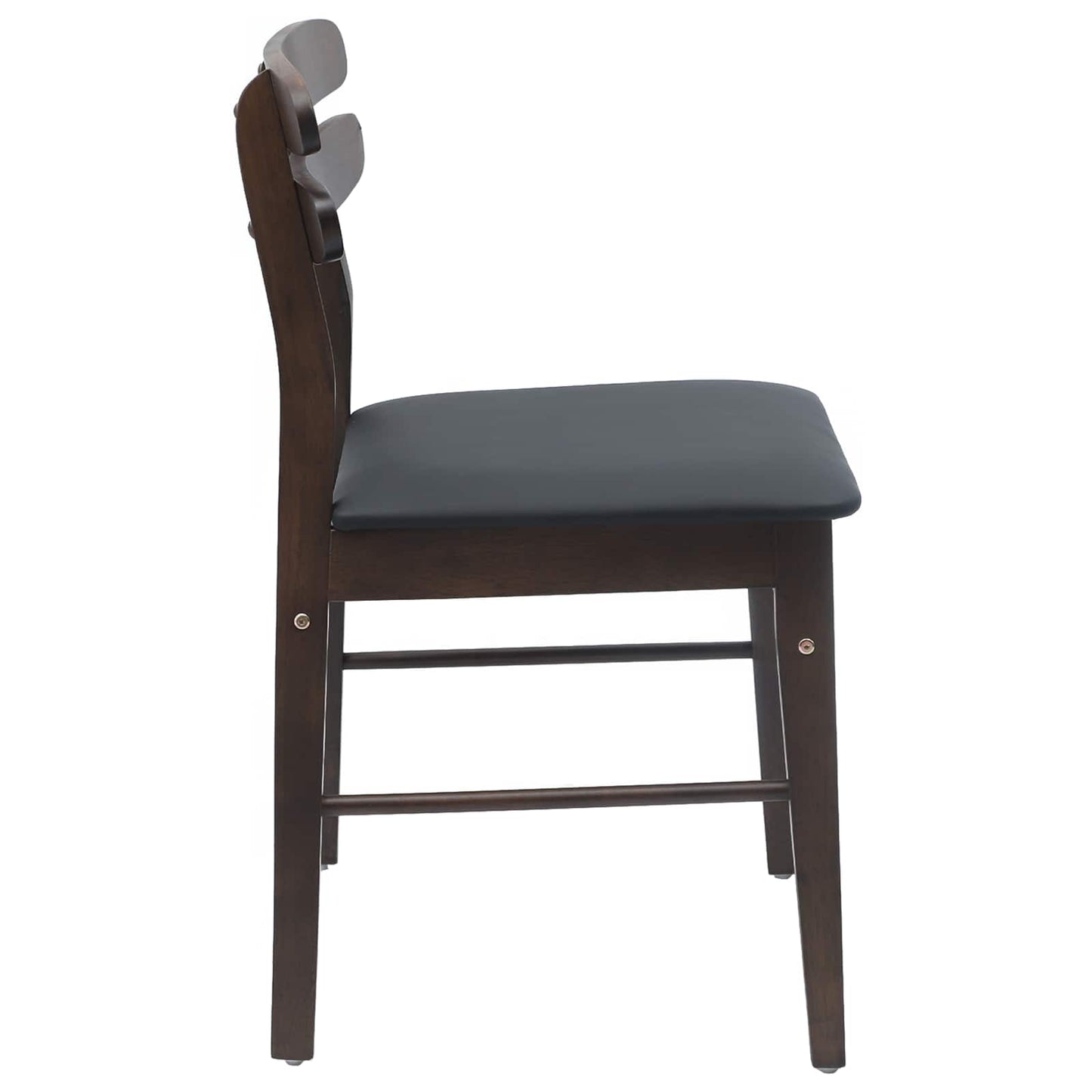 Sedia da pranzo 2 pcs Marrone chiaro e nero | homemem39