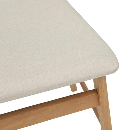 Sedia da pranzo 2 pcs Naturale e chiaro Legno di gomma solido | homemem39