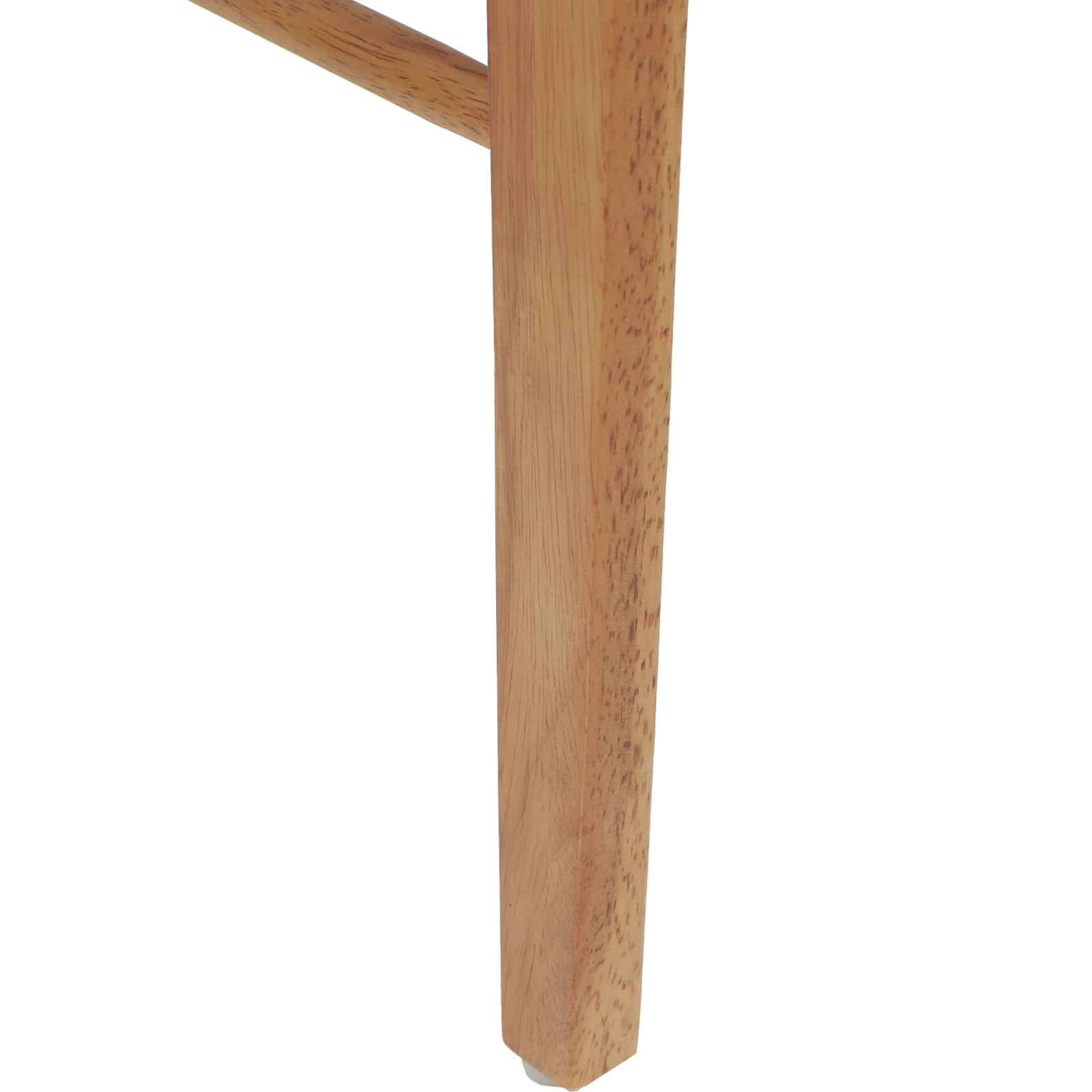 Sedia da pranzo 2 pcs Naturale e chiaro Legno di gomma solido | homemem39