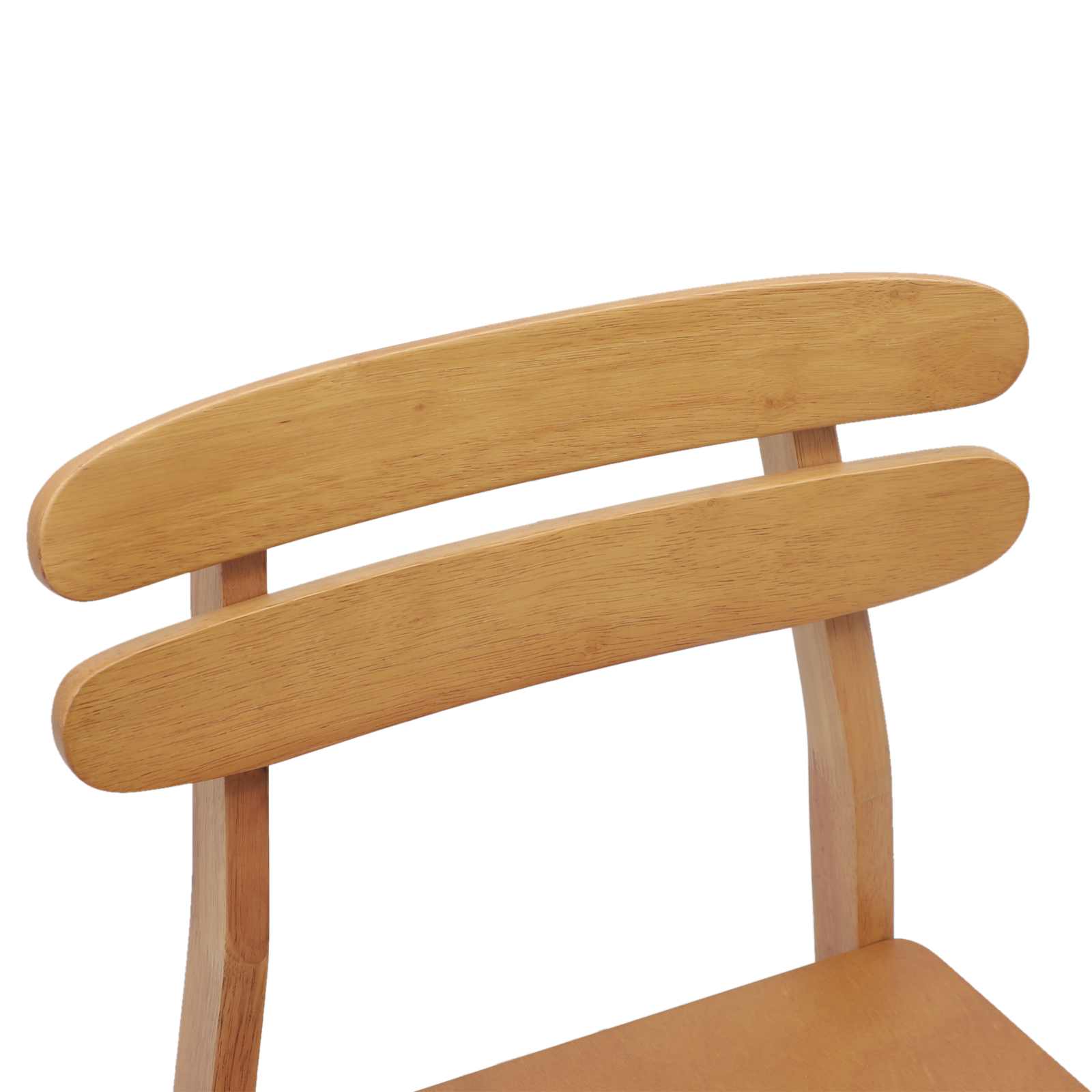 Sedia da pranzo 2 pcs Naturale Legno di gomma solido | homemem39
