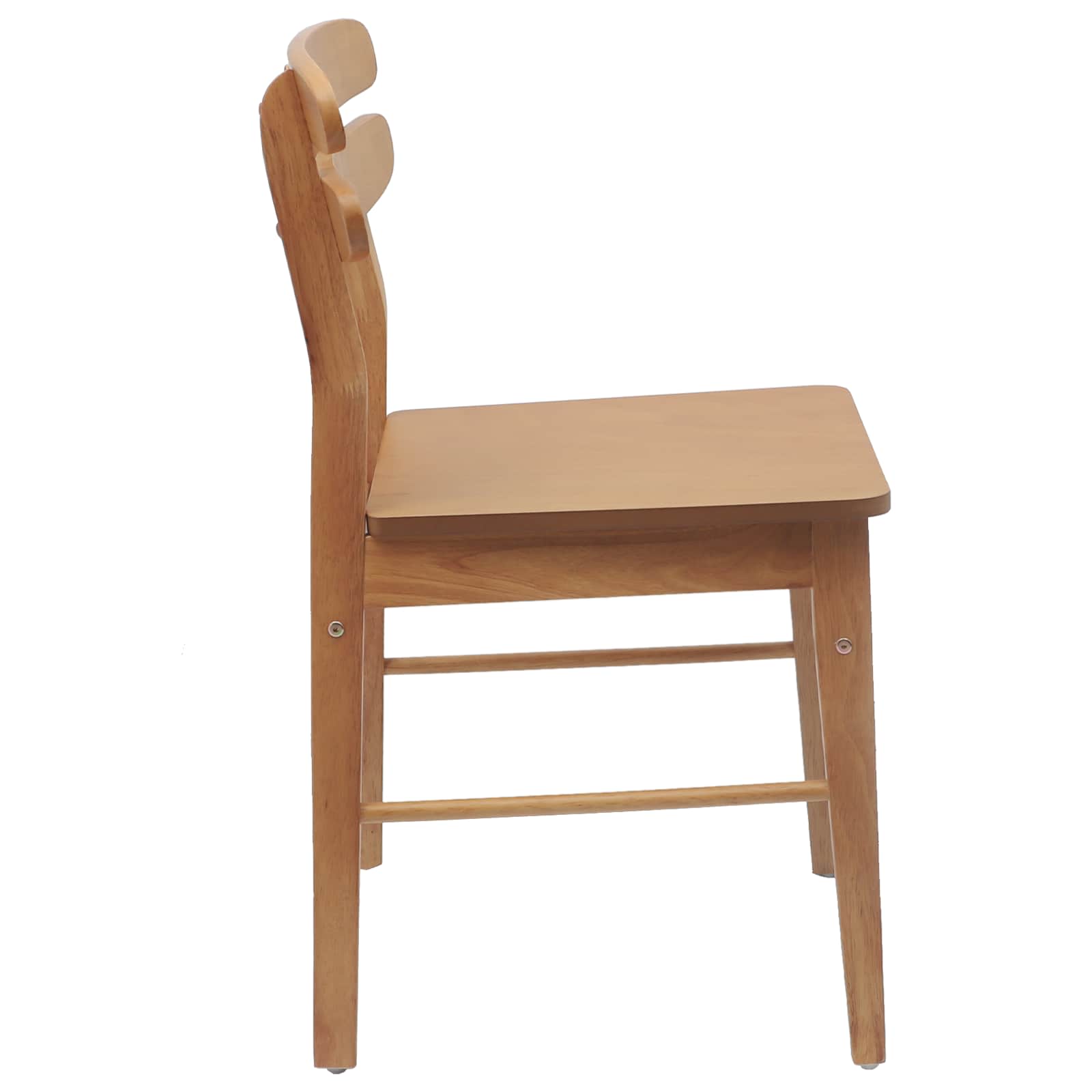 Sedia da pranzo 2 pcs Naturale Legno di gomma solido | homemem39