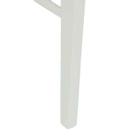 Sedia da pranzo 2 pcs Bianco e Grigio Legno di gomma solido | homemem39