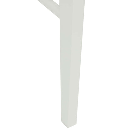 Sedia da pranzo 2 pcs Bianco e Naturale Legno di gomma solido