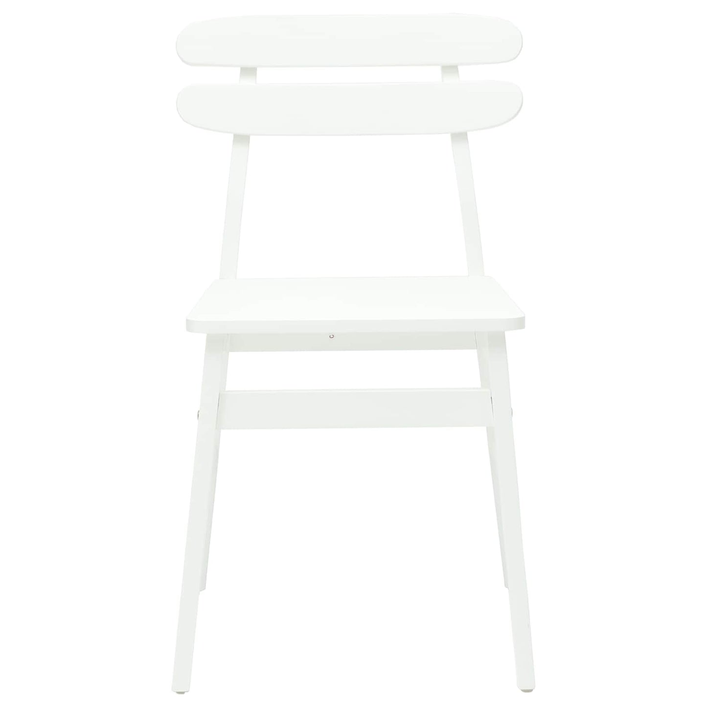 Sedia da pranzo 2 pcs Bianco Legno di gomma solido