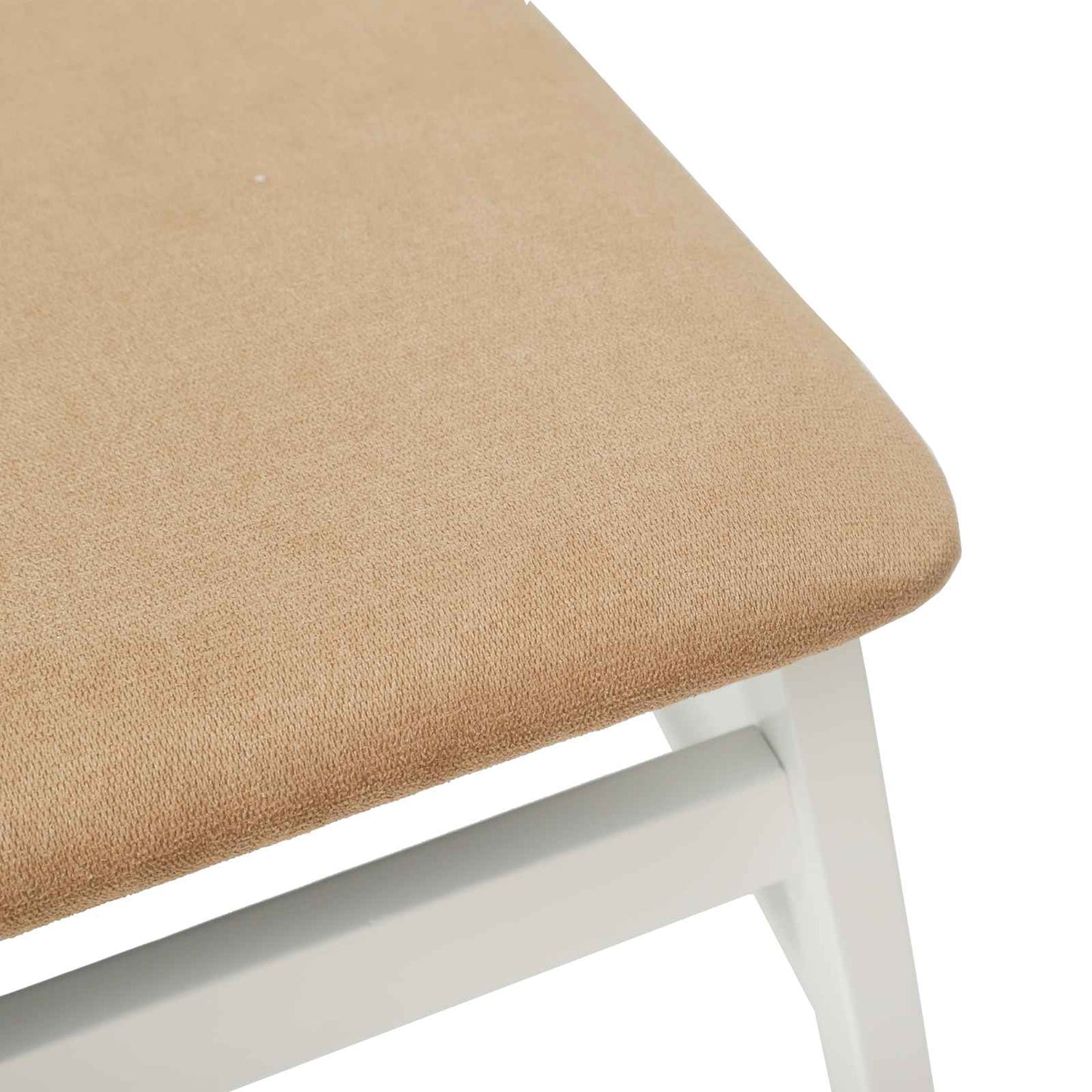 Sedia da pranzo 2 pcs Bianco e marrone Legno di gomma solido