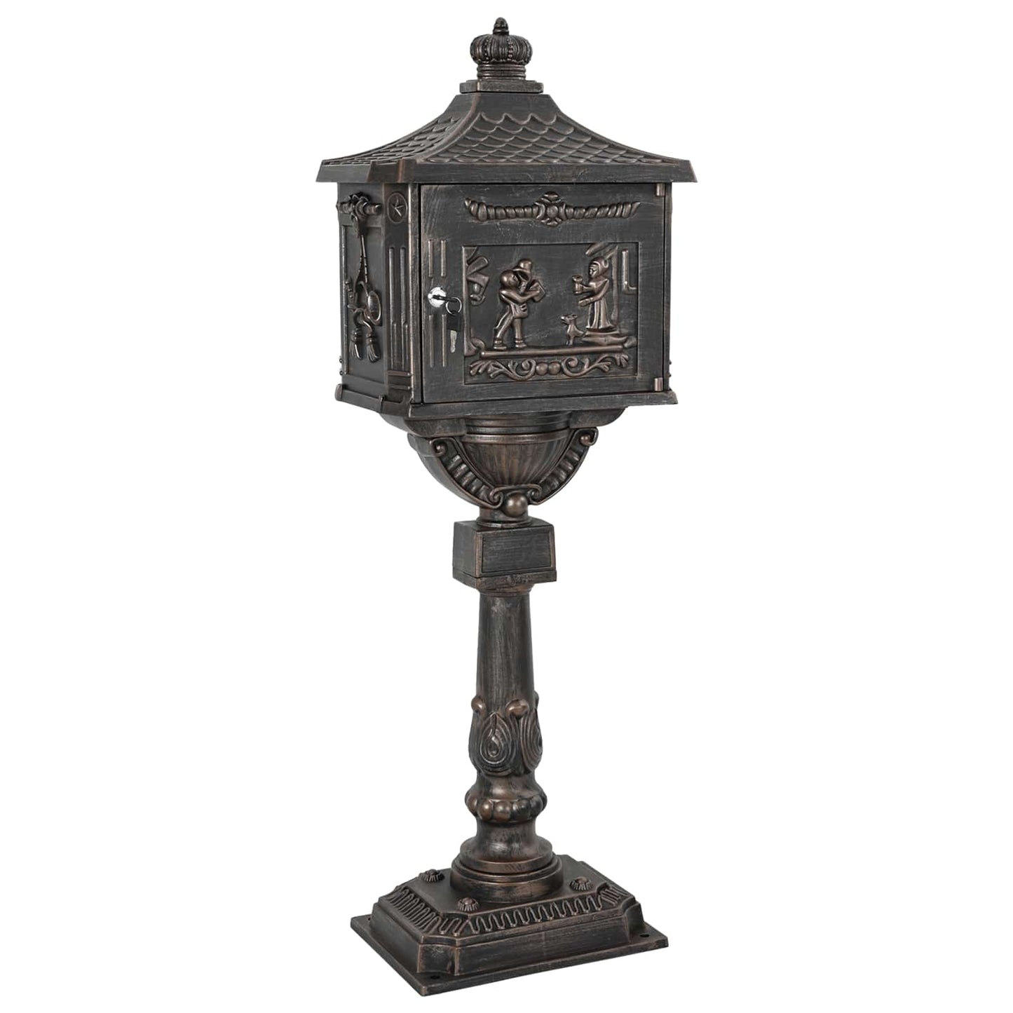 Cassetta Postale Verticale Bronzo 42,5 x 29,5 x 117 cm | homemem39