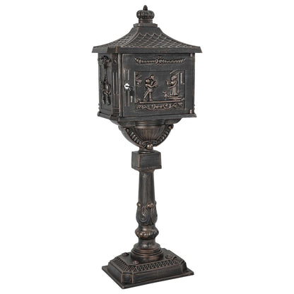 Cassetta Postale Verticale Bronzo 42,5 x 29,5 x 117 cm | homemem39
