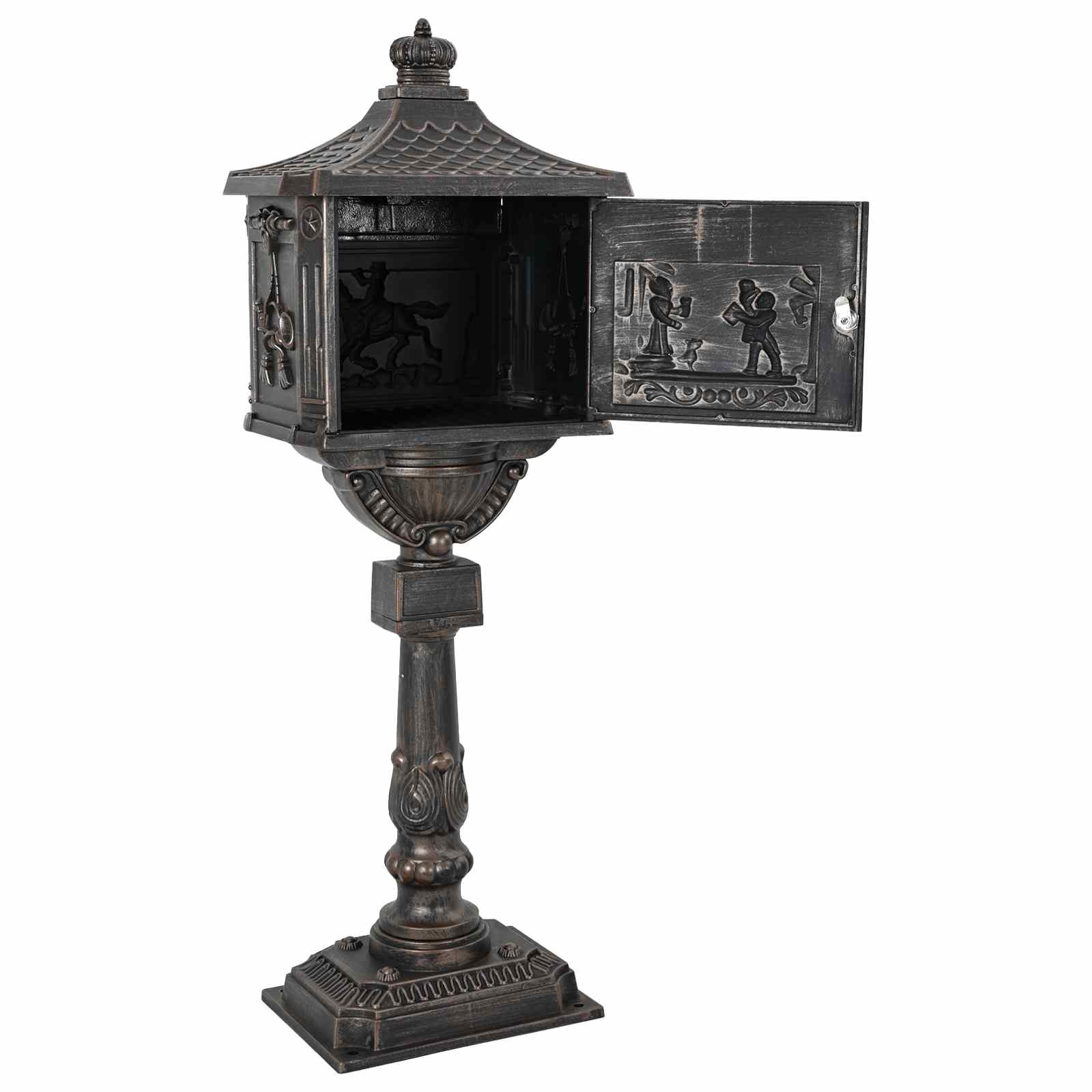 Cassetta Postale Verticale Bronzo 42,5 x 29,5 x 117 cm | homemem39