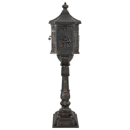 Cassetta Postale Verticale Bronzo 42,5 x 29,5 x 117 cm