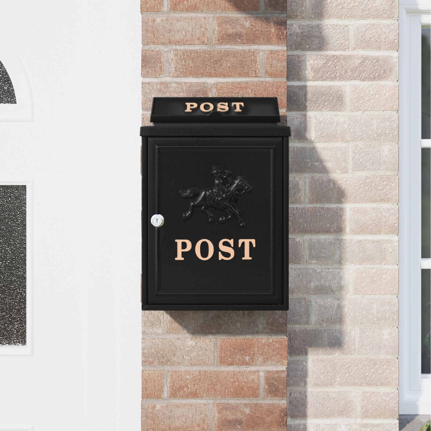 Cassetta Postale da Muro con archiviazione Nero 29 x 13 x 41 cm | homemem39