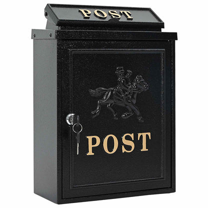 Cassetta Postale da Muro con archiviazione Nero 29 x 13 x 41 cm | homemem39