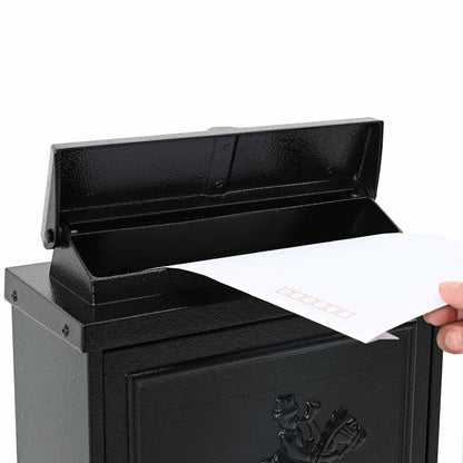 Cassetta Postale da Muro con archiviazione Nero 29 x 13 x 41 cm | homemem39