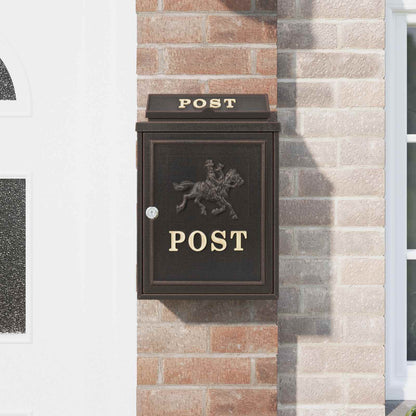 Cassetta Postale da Muro con porta Bronzo 29 x 13 x 41 cm