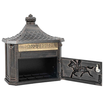 Cassetta Postale da Muro con porta Bronzo 40,5 x 16 x 45 cm | homemem39