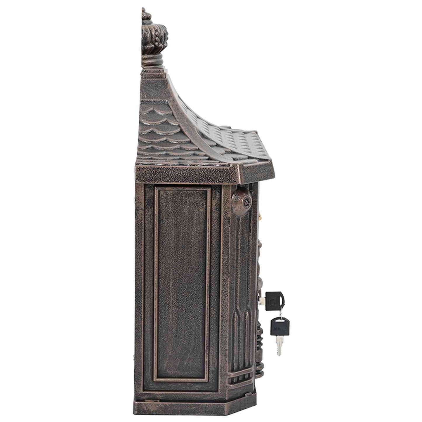 Cassetta Postale da Muro con porta Bronzo 40,5 x 16 x 45 cm | homemem39