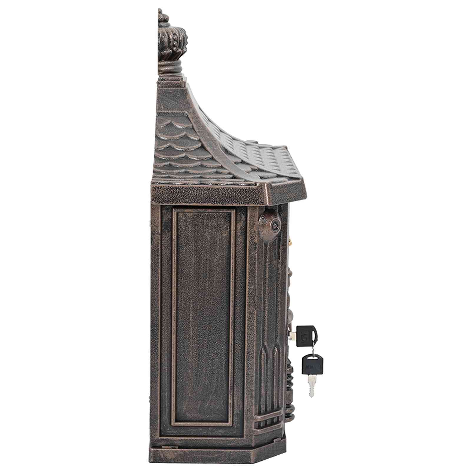 Cassetta Postale da Muro con porta Bronzo 40,5 x 16 x 45 cm | homemem39