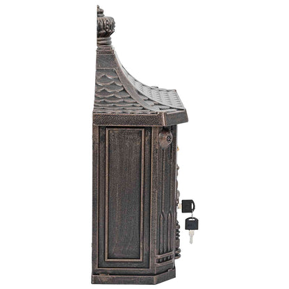 Cassetta Postale da Muro con porta Bronzo 40,5 x 16 x 45 cm | homemem39