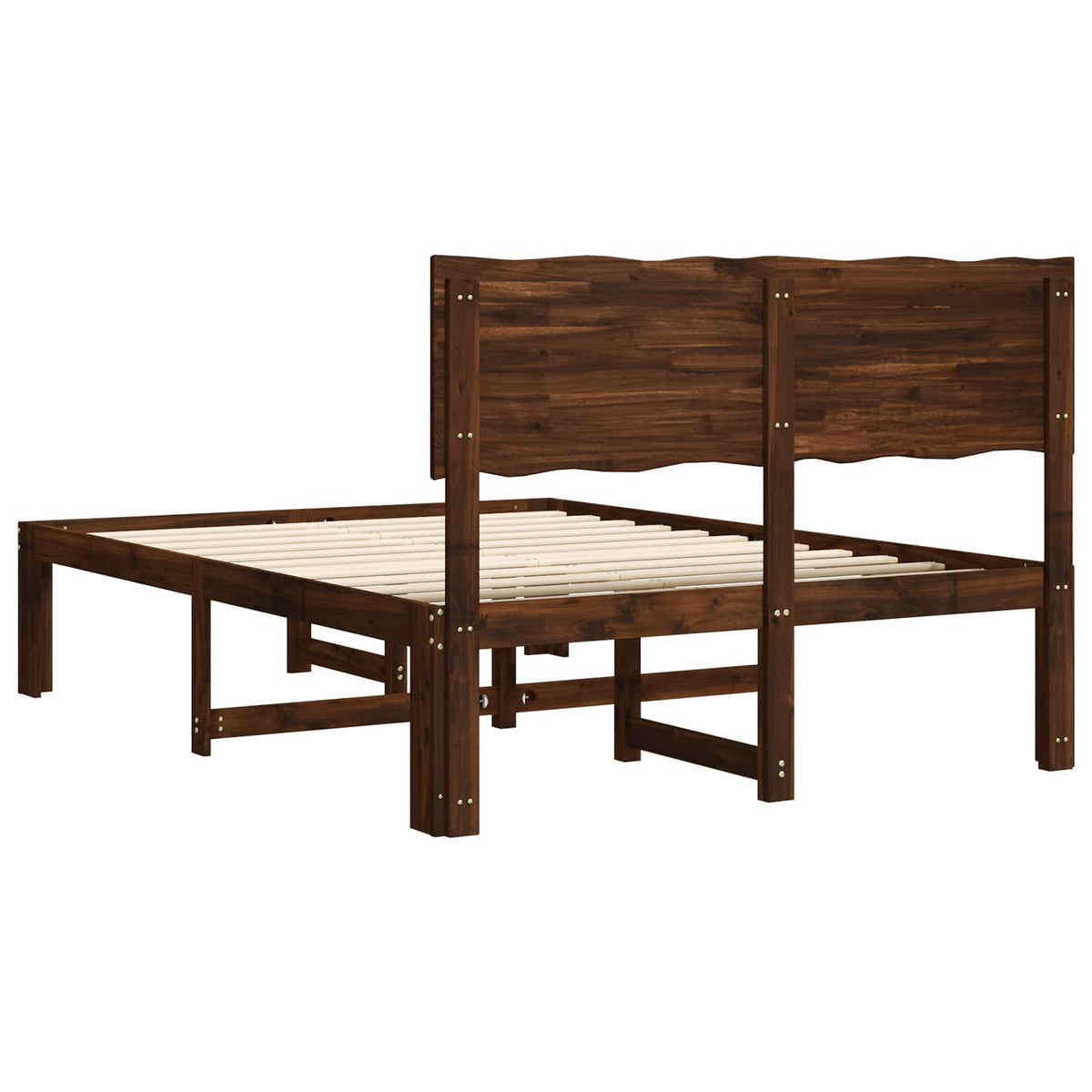 Letto matrimoniale con testiera ROSTOCK Marrone Scuro | homemem39