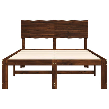 Letto matrimoniale con testiera ROSTOCK Marrone Scuro