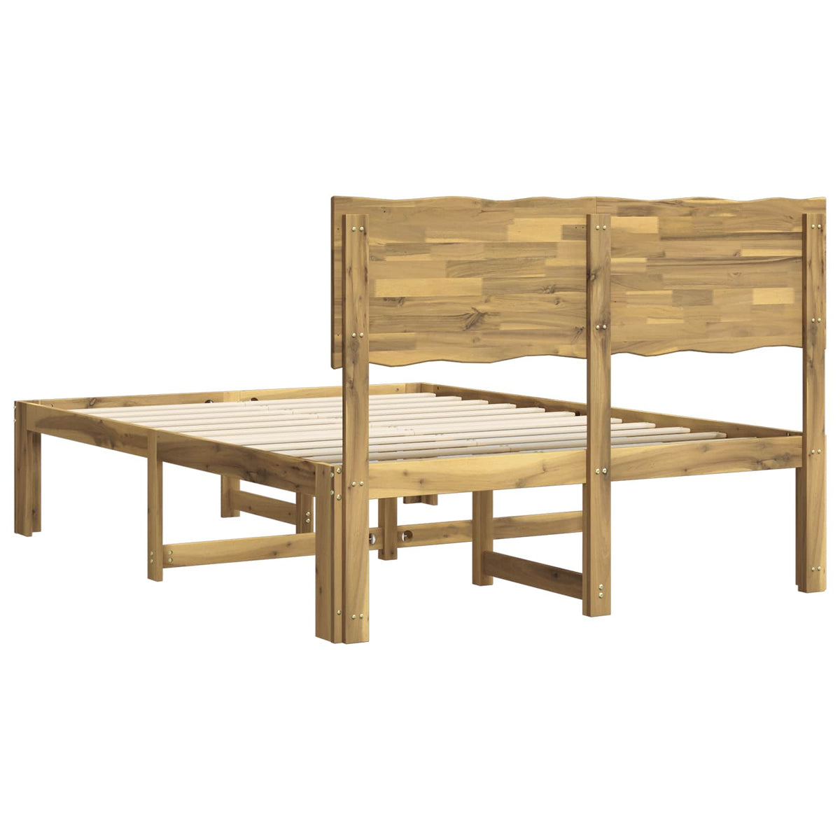 Letto matrimoniale con testiera ROSTOCK Bianco 135 x 190 cm