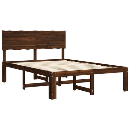 Letto matrimoniale con testiera ROSTOCK Marrone Scuro | homemem39