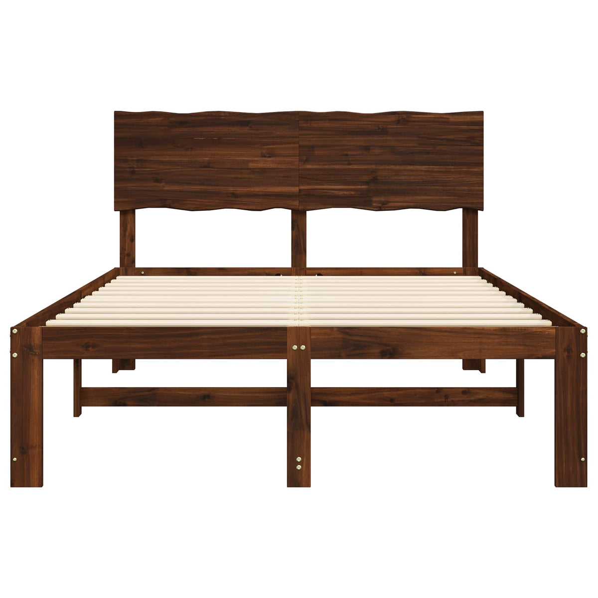 Letto matrimoniale con testiera ROSTOCK Marrone Scuro | homemem39